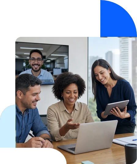 Equipe conectada na gestão de demandas