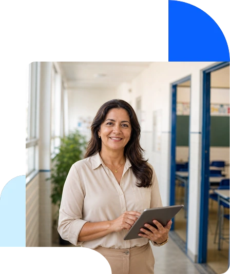 Gestora acompanhando a rede municipal de educação